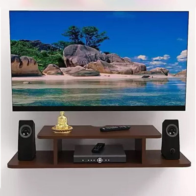 Beautiful Wooden wall set top box stand (brown) Engineered Wood TV Entertainment Unit