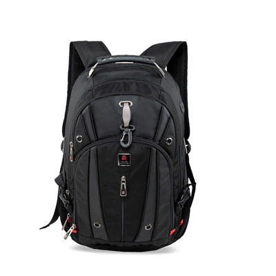 Unisex Black Solid Backpack
