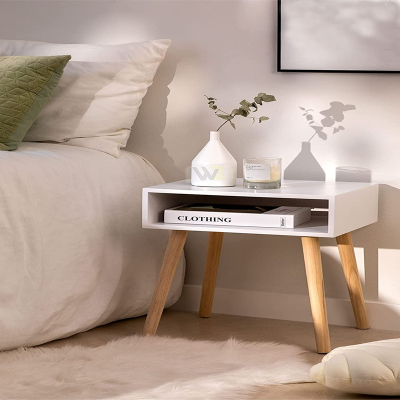 Twist Home Open Shelf Modern Bedside Table,End Table, Coffee Table, Space Saving Living Room Furniture