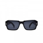 Unisex Black Full Rim Square Sunglasses with UV Protected Lens