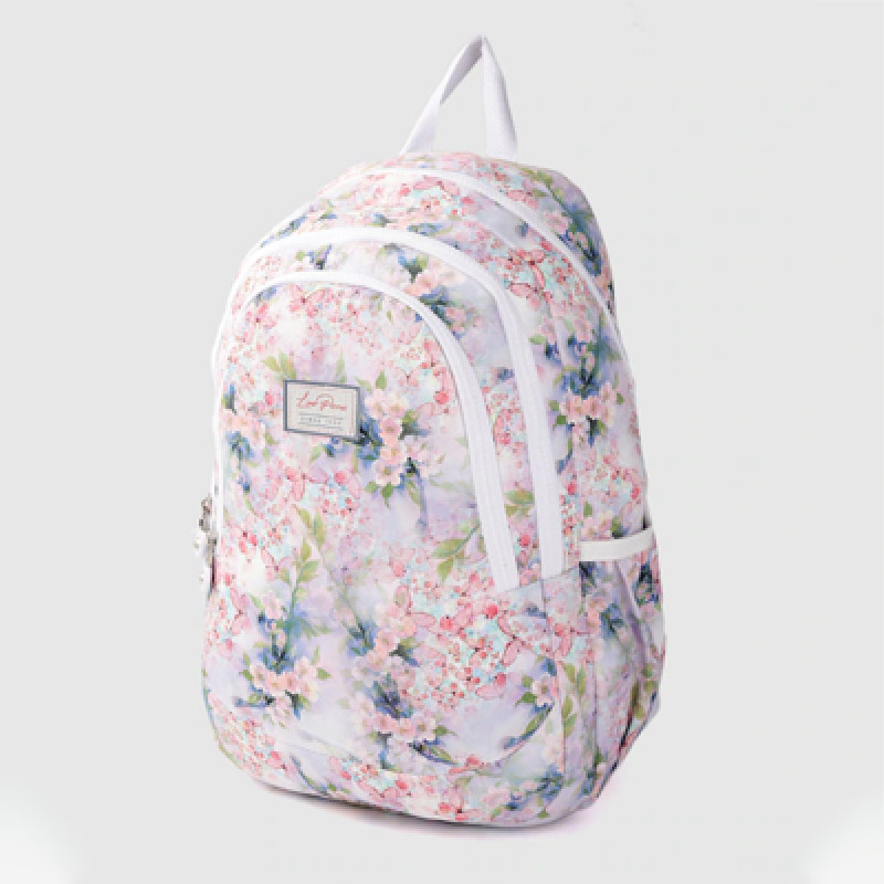 Women Purple & Pink Floral Print 13 Inch Laptop Backpack