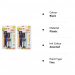Camlin Kokuyo Tri-Mech Pencil - Set of 3 with Leads and XL Eraser | Pack of 2