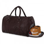 Unisex Brown Solid Medium Duffle Travel Luggage Bag