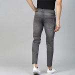 Men Charcoal Grey Skinny Fit Mid-Rise Clean Look Cropped Stretchable Jeans