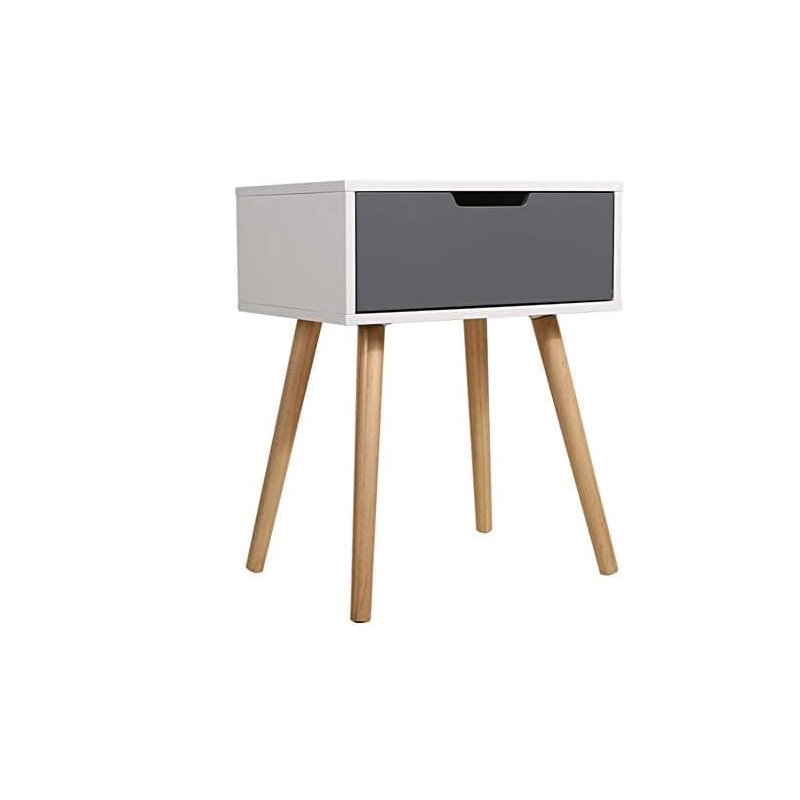 Twist Home Modern Bedside Table, End Table, Small Sofa Side Table with Drawer, Space Saving Living Room Furniture