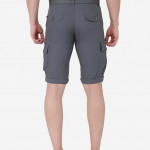 Men Grey Cargo Pure Cotton Shorts with Belt